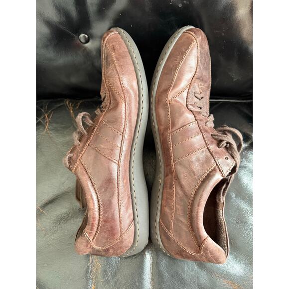 Born Brown Leather Lace-Up Casual Comfort Shoes Men’s Size 12 - Picture 3 of 5